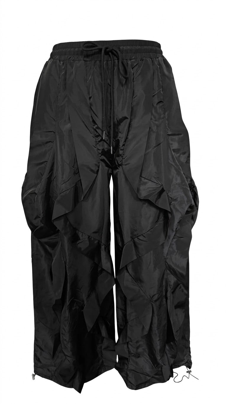 Black Ruffle Pants