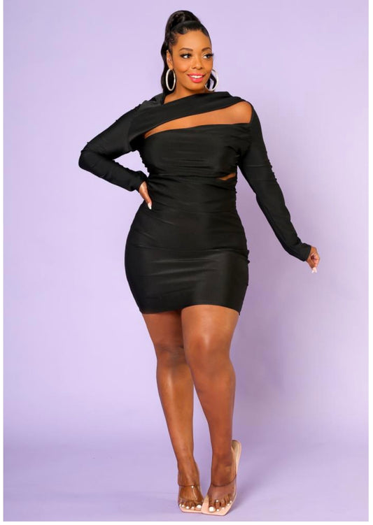 Miss Black Skirt Set