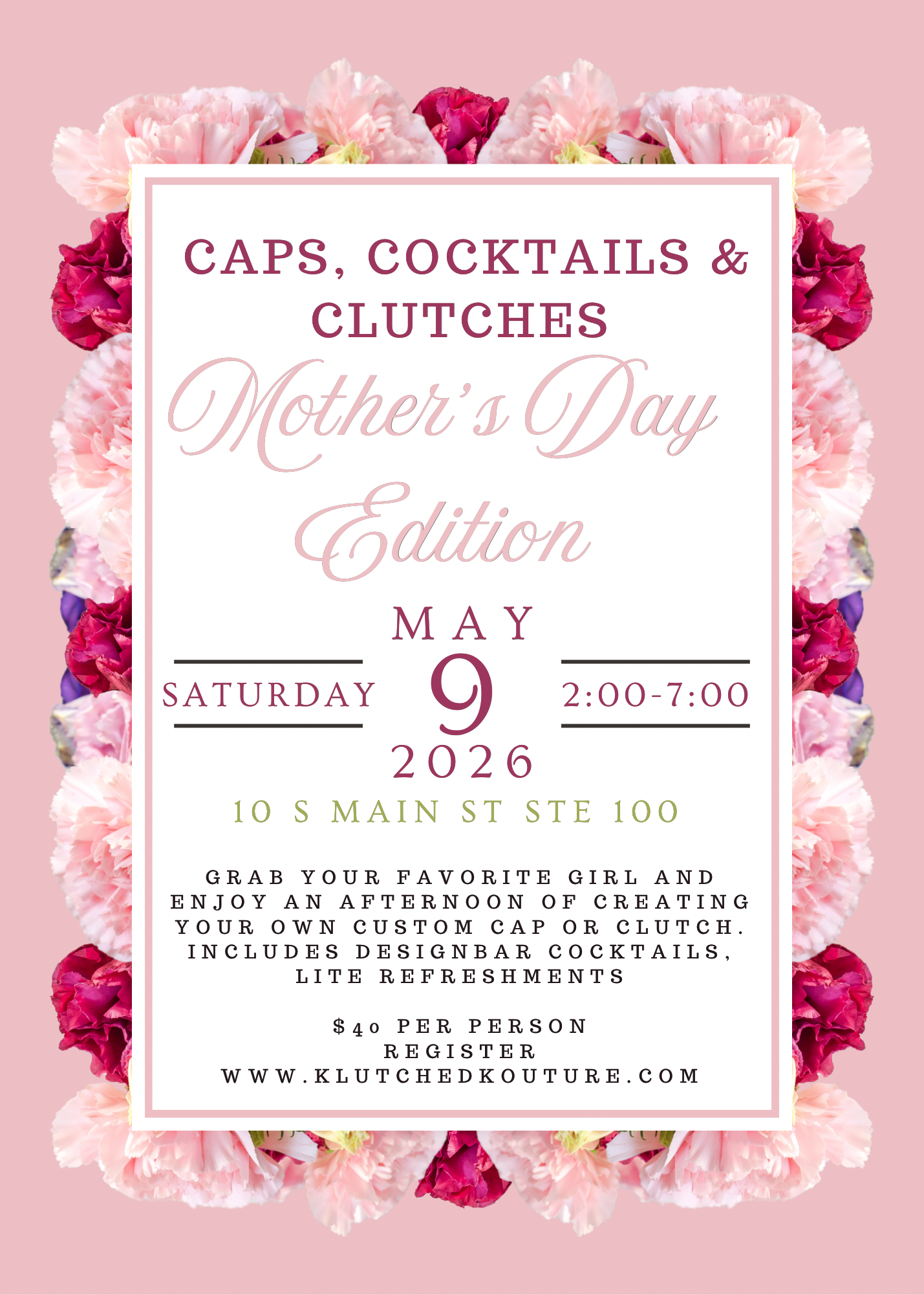 Caps & Cocktails 5/9