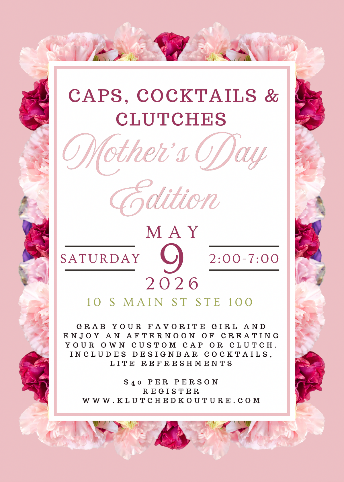 Caps & Cocktails 5/9