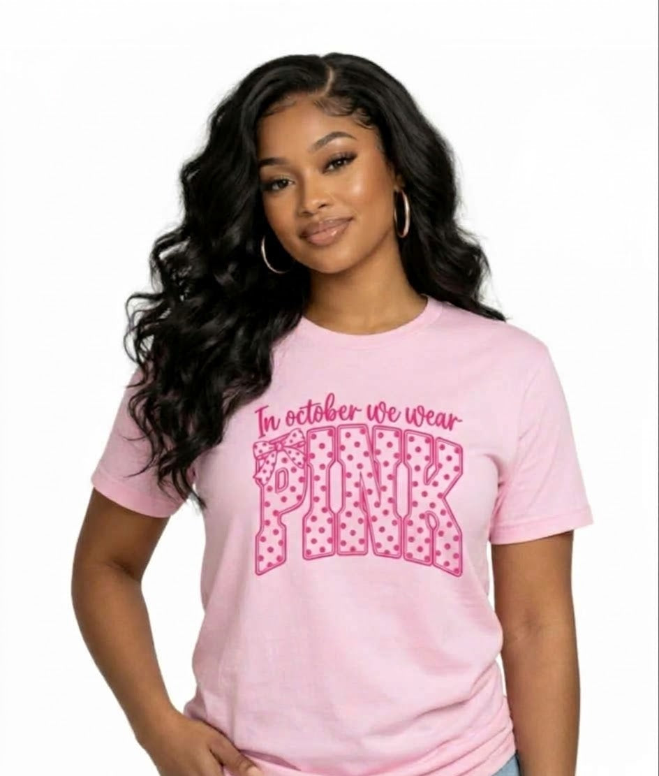 We wear pink tee